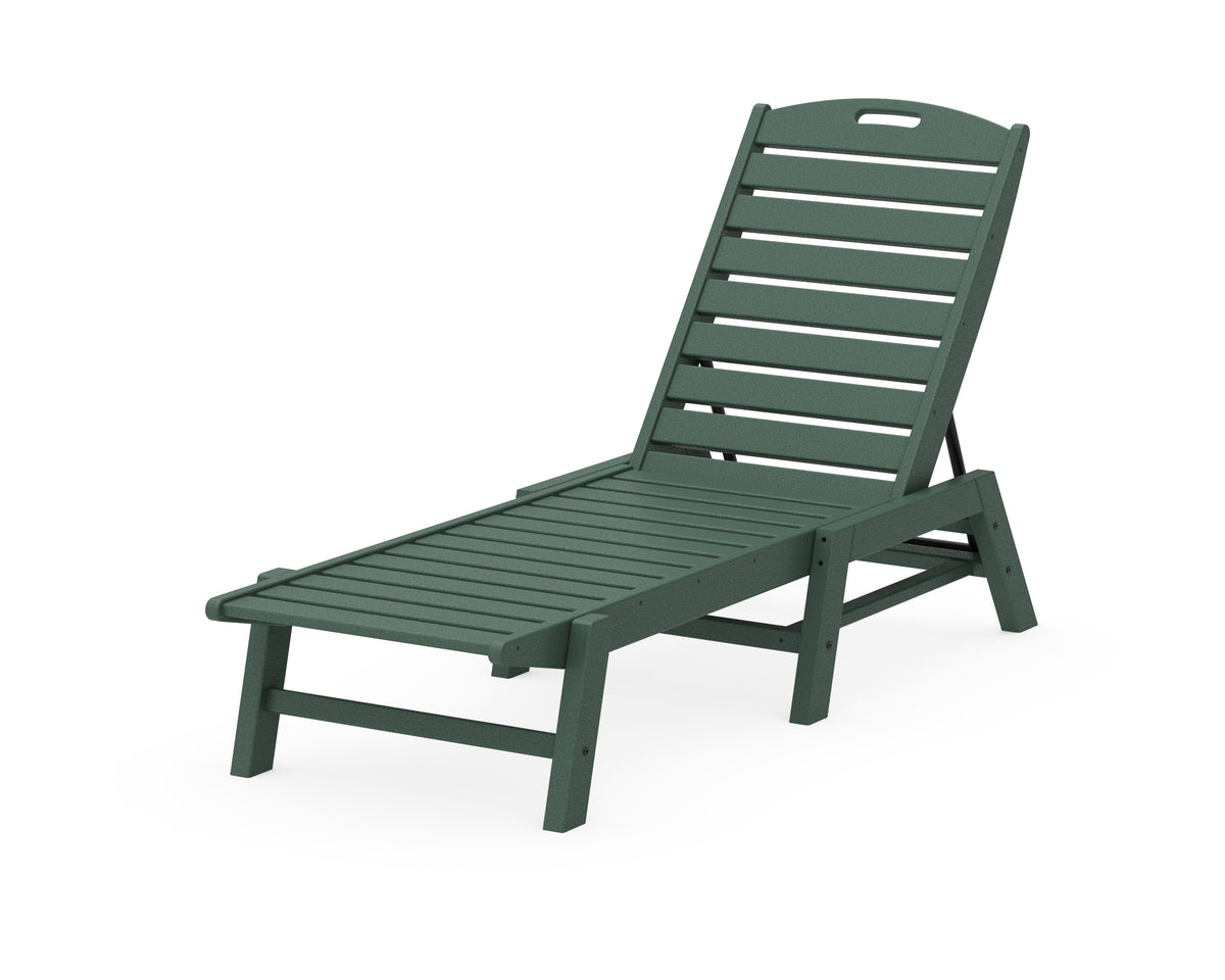 POLYWOOD Nautical Chaise in Green
