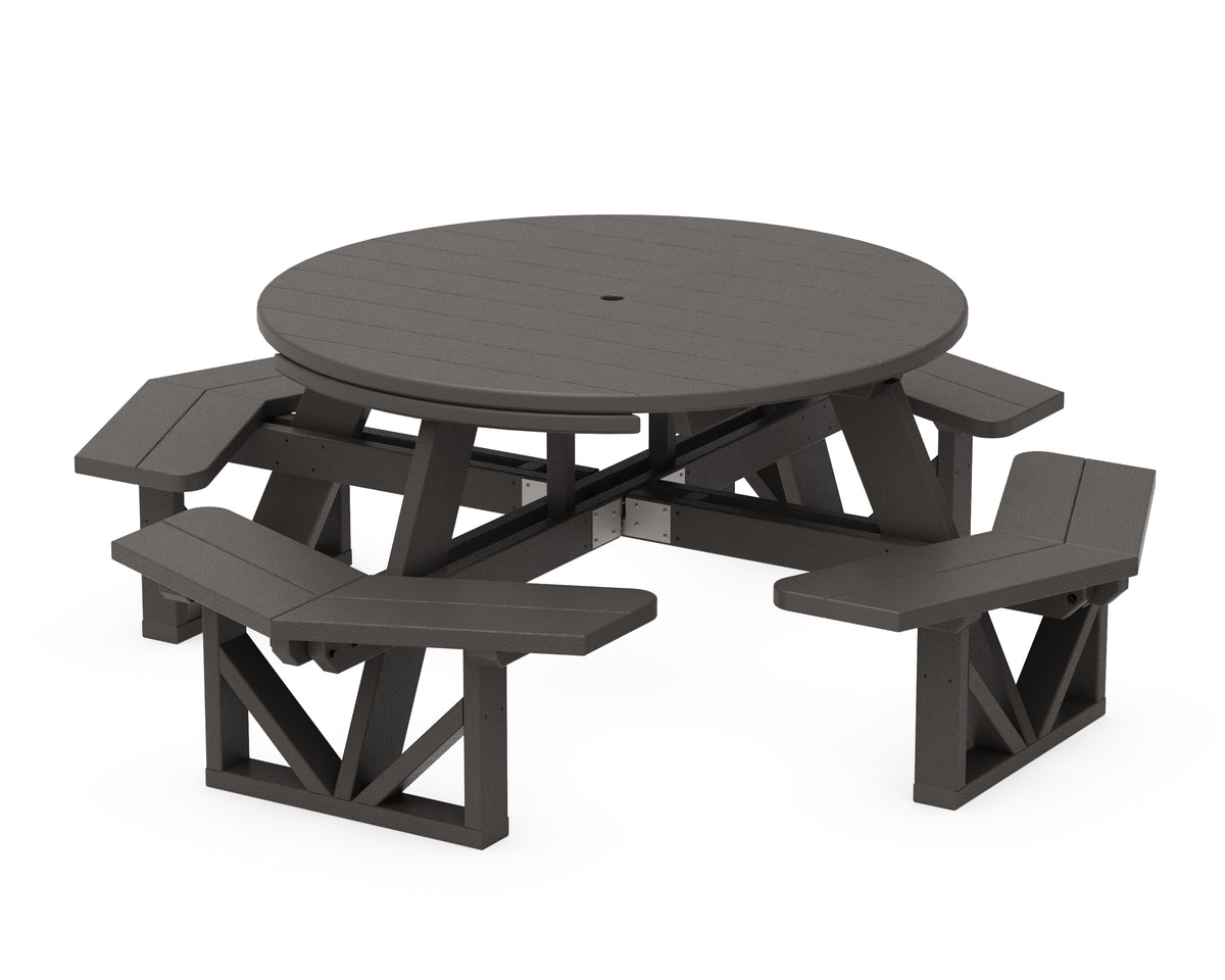 POLYWOOD Park 53" Octagon Table in Vintage Coffee
