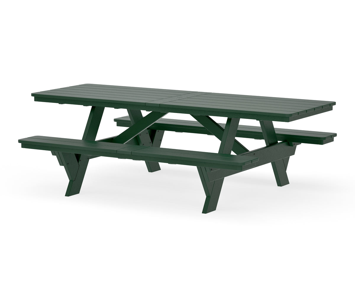 POLYWOOD Rockford 98” ADA Picnic Table in Green