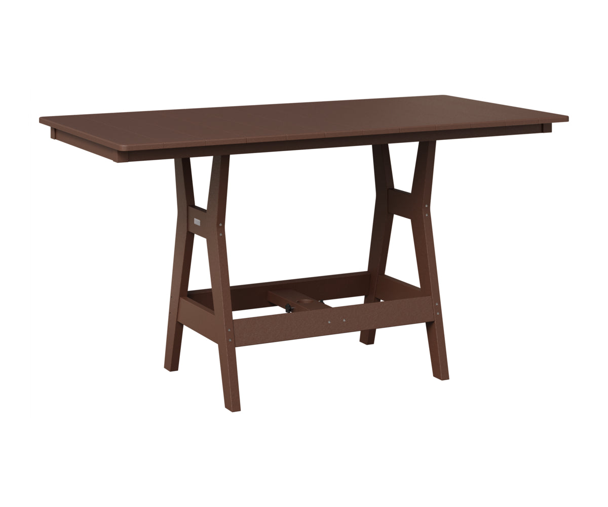 Berlin Gardens Harbor 33" x 66" Rectangular Table in Chocolate Brown