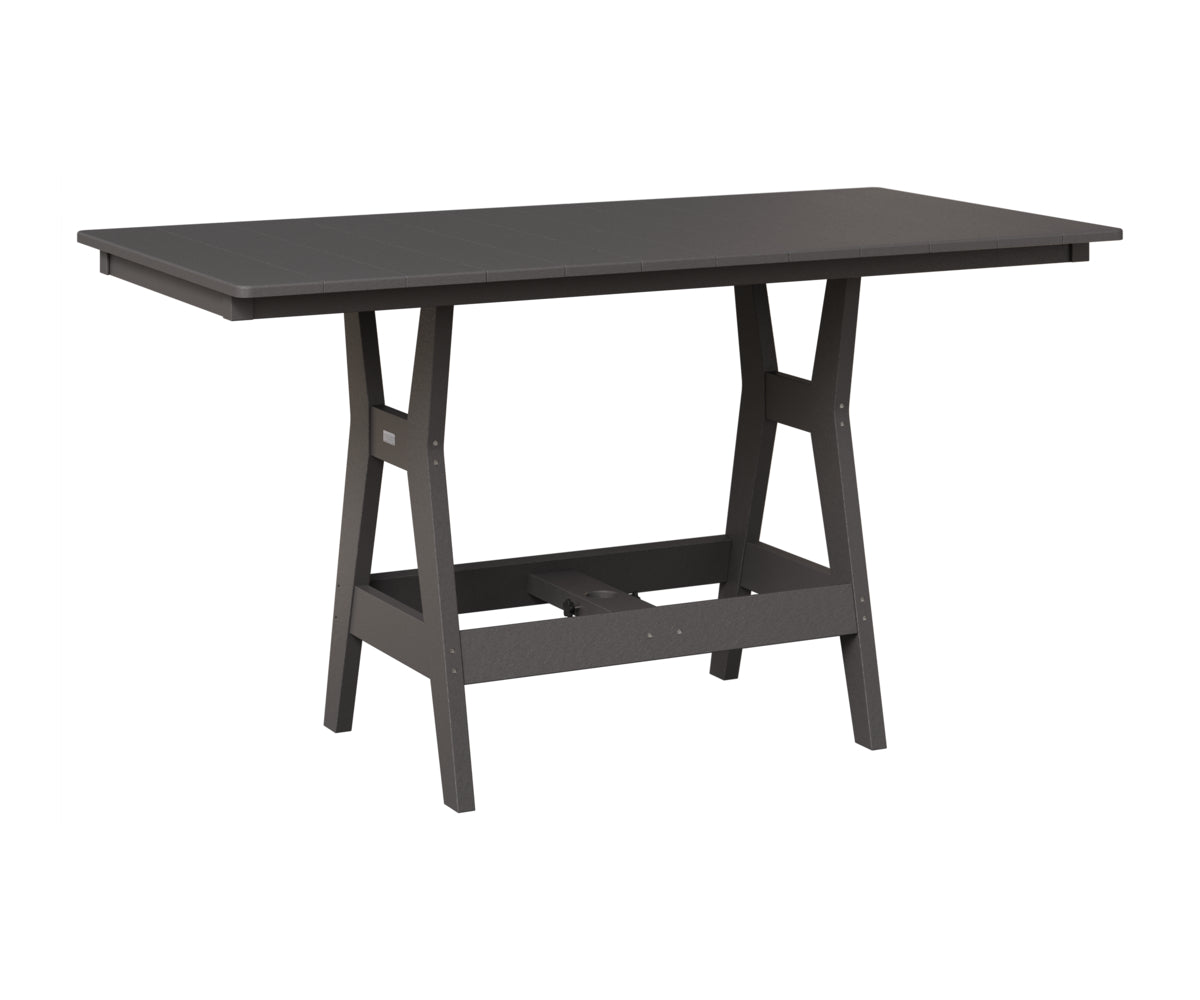 Berlin Gardens Harbor 33" x 66" Rectangular Table in Smoke Gray