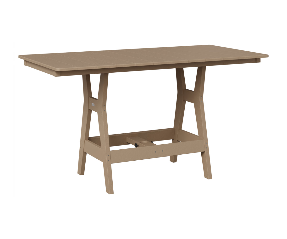 Berlin Gardens Harbor 33" x 66" Rectangular Table in Weatherwood