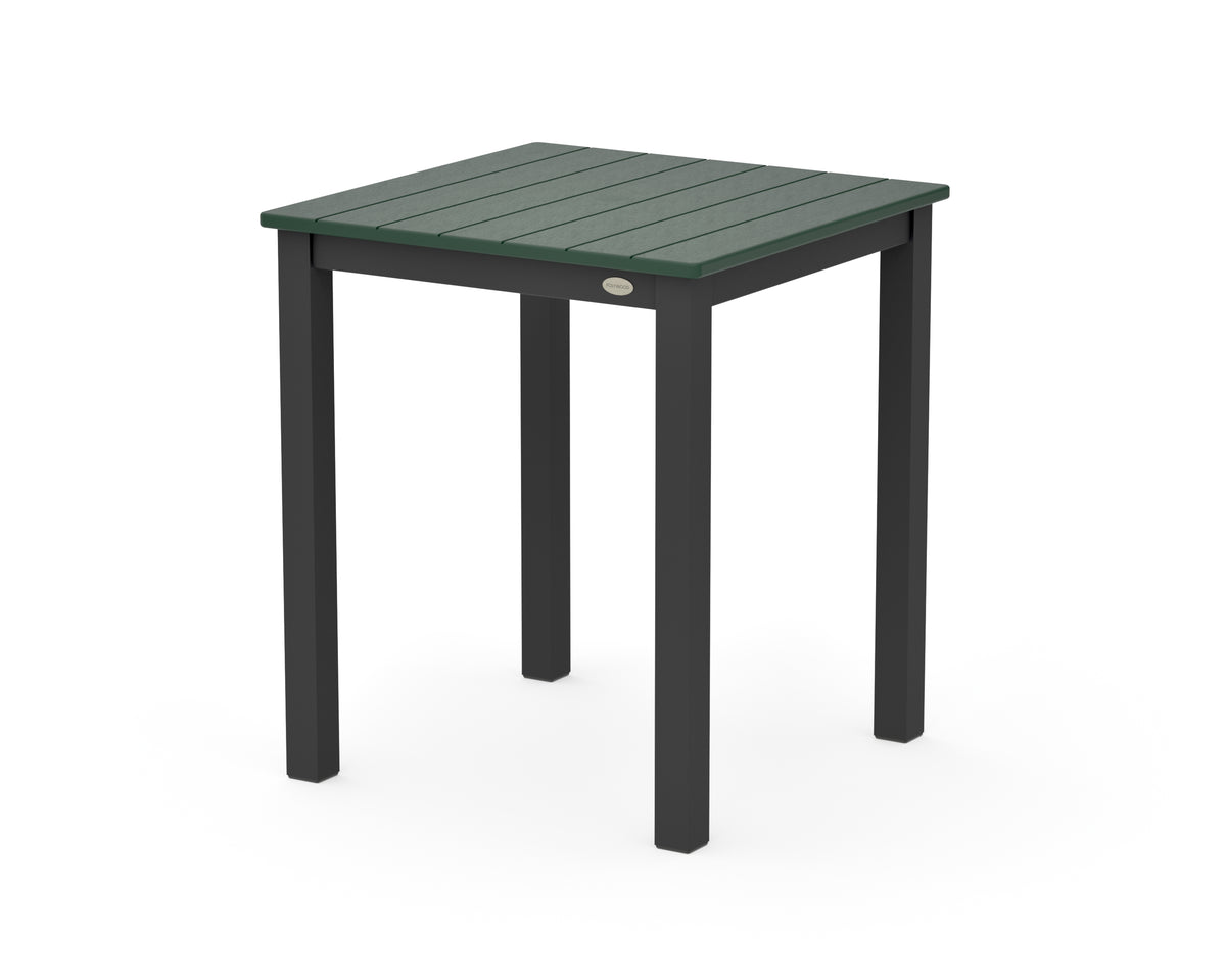 POLYWOOD Main Street 26 x 26 Dining Table in Black / Green