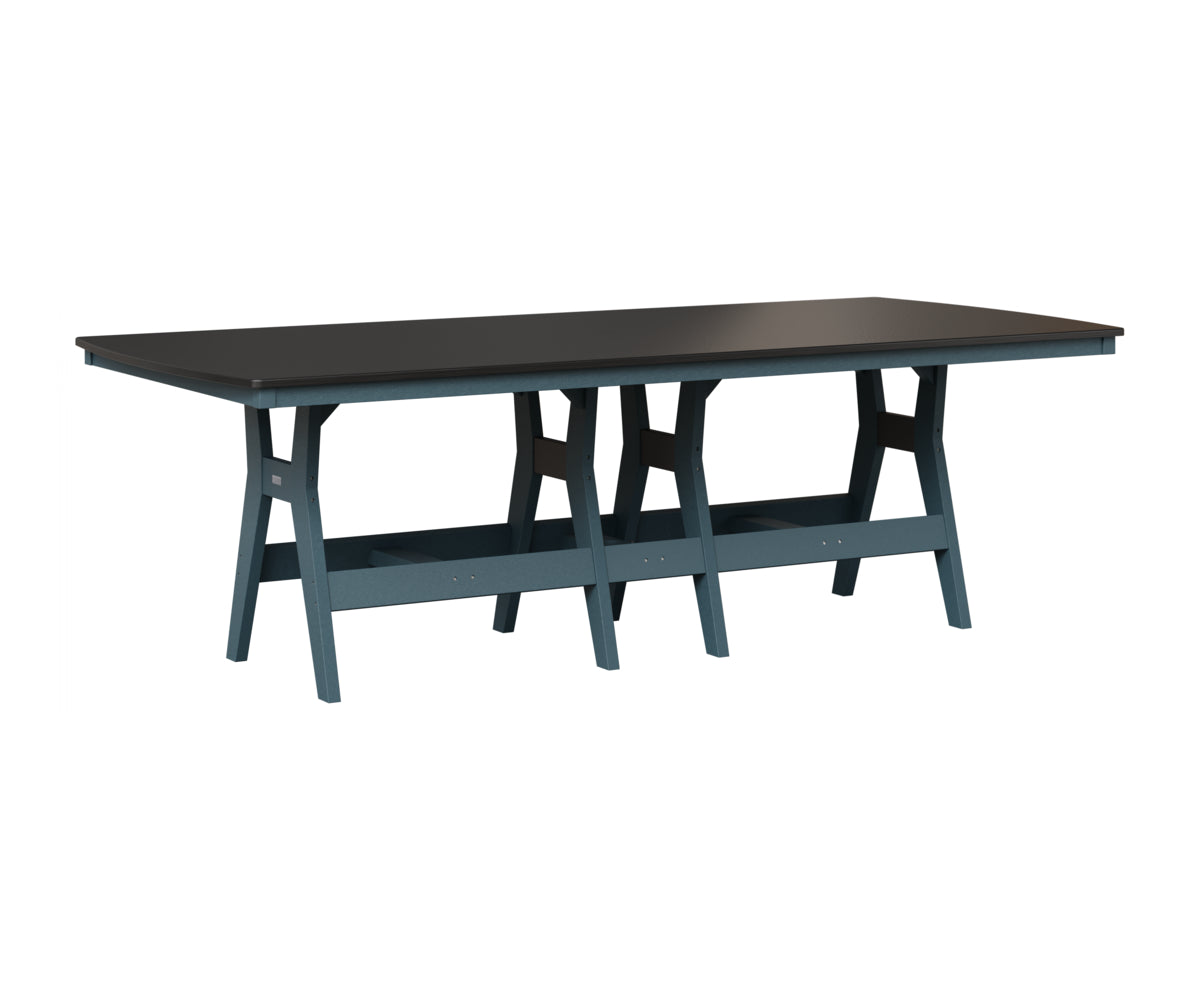 Berlin Gardens Harbor 44" x 96" Rectangular Table in Slate, Hammered Black top