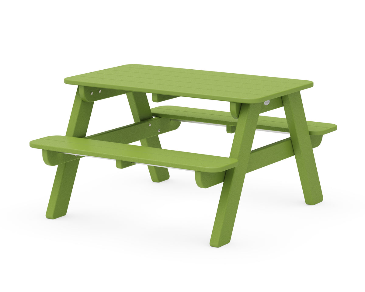POLYWOOD Kids Outdoor Picnic Table in Lime