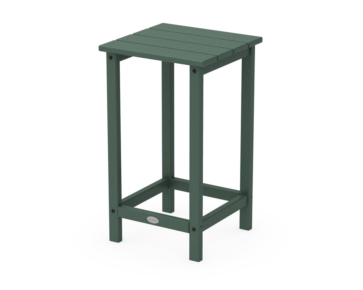 POLYWOOD Long Island 26" Counter Side Table in Green