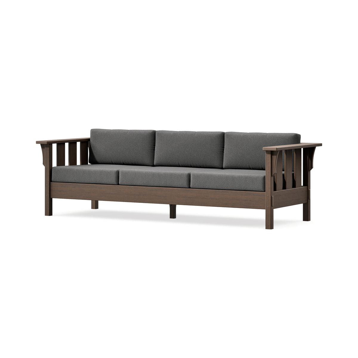 POLYWOOD Acadia Deep Seating Sofa in Kona / Ash Charcoal