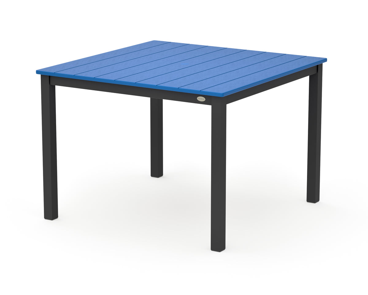 POLYWOOD Main Street 42 x 42 Dining Table in Black / Pacific Blue