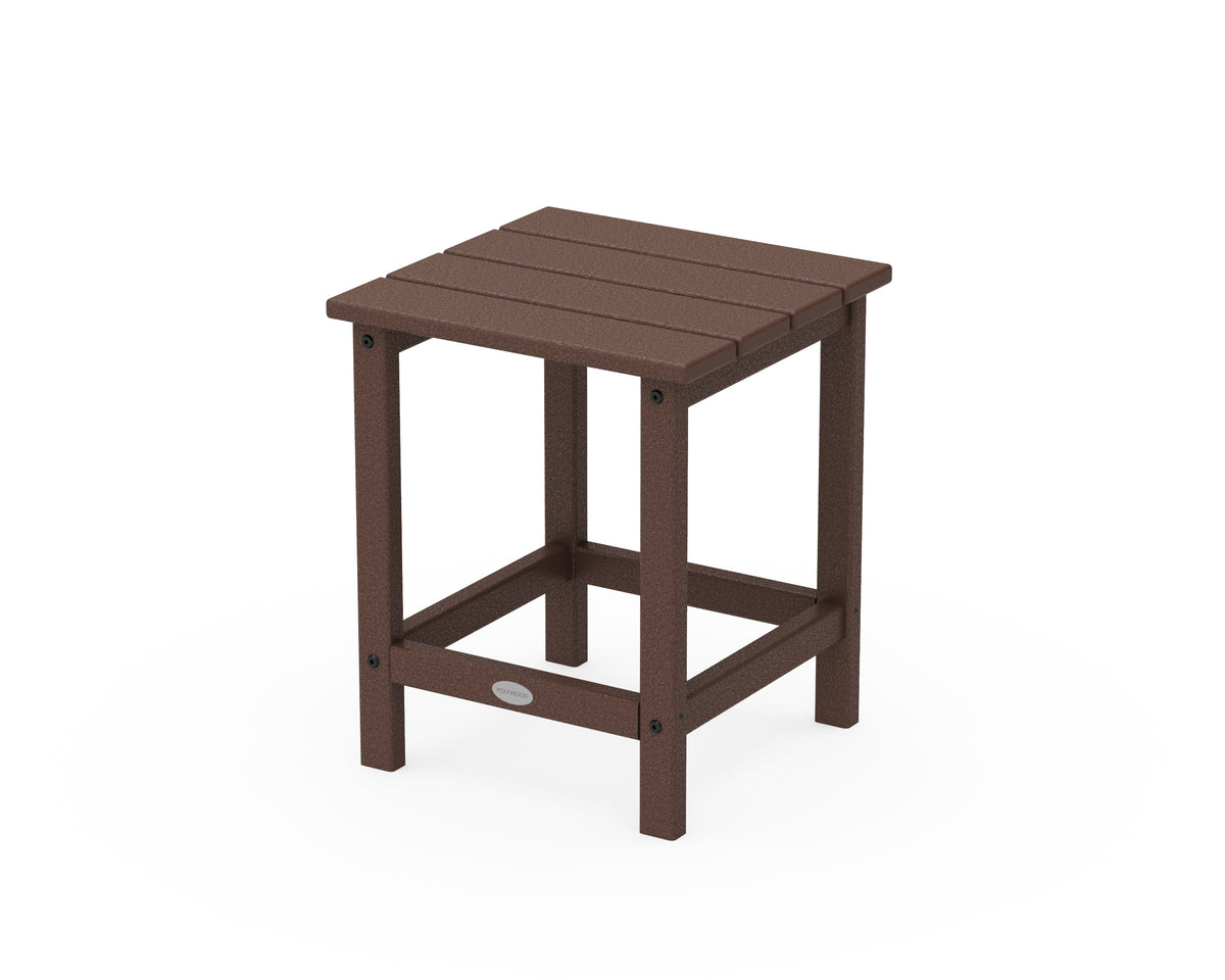 POLYWOOD Long Island 18" Side Table in Mahogany