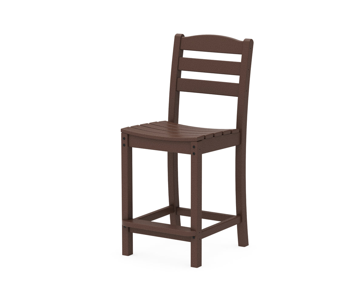 POLYWOOD La Casa Café Counter Side Chair in Mahogany