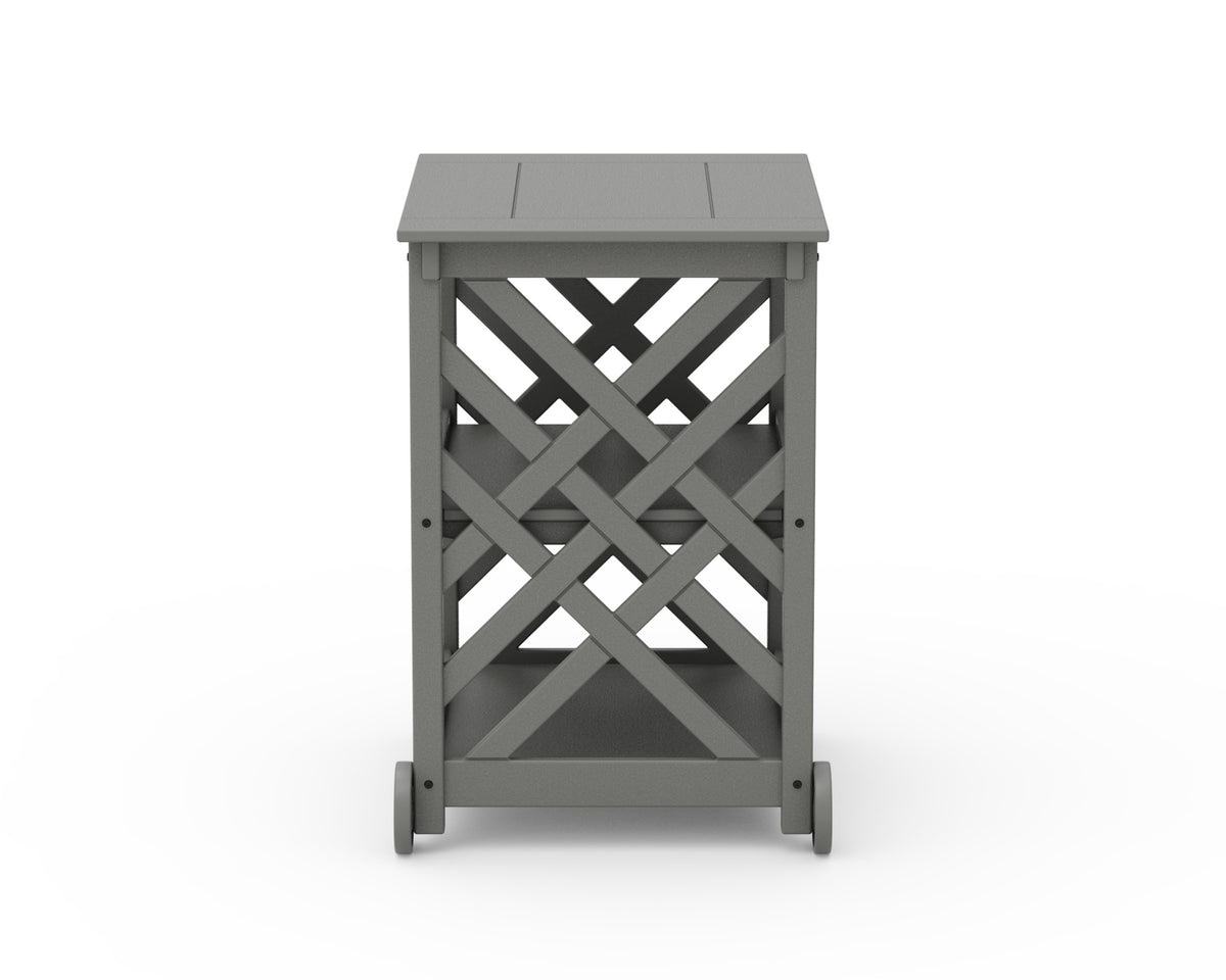 POLYWOOD Wovendale Bar Cart angle view