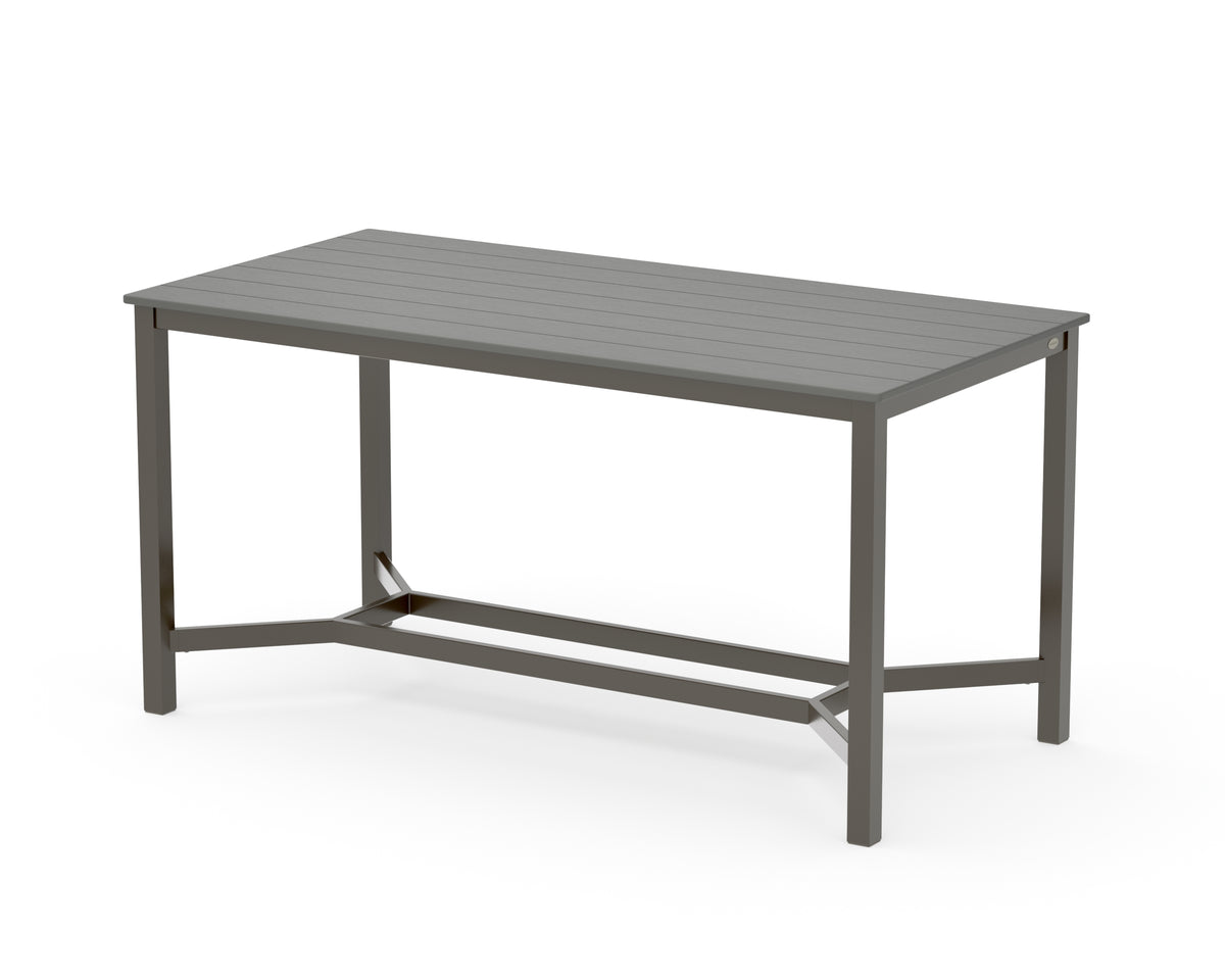 POLYWOOD Main Street 36 x 72 Counter Table in Bronze / Slate Grey