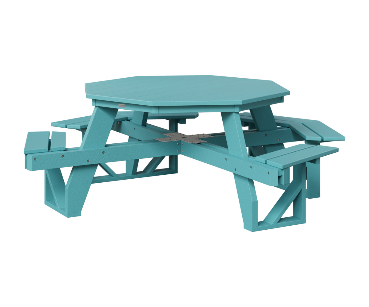 Berlin Gardens Octagon ADA Picnic Table in Aruba Blue