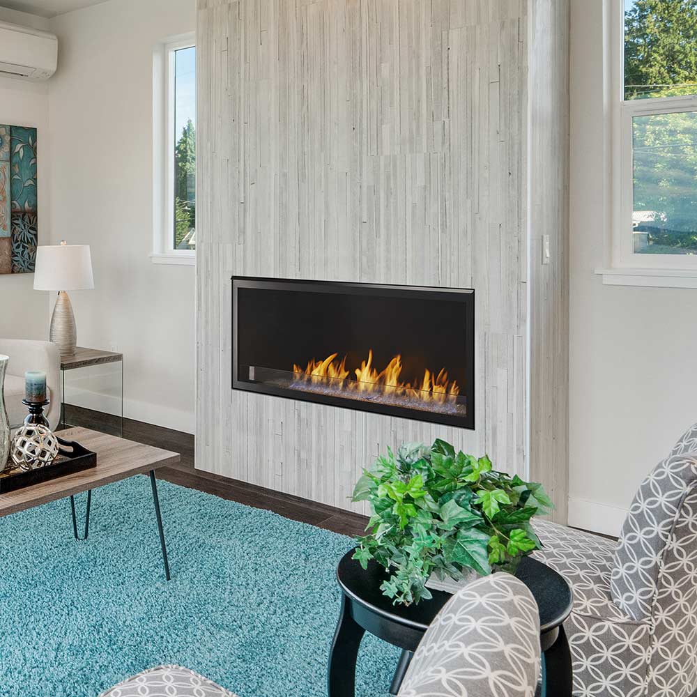 Monessen AVFL42-BU Artisan 42-Inch Vent-Free Natural Gas Fireplace with IntelliFire Touch Ignition