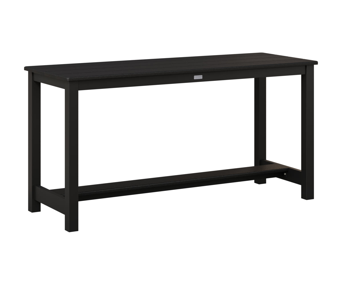 Berlin Gardens Balcony Table with Aluminum Base in Black, Black top