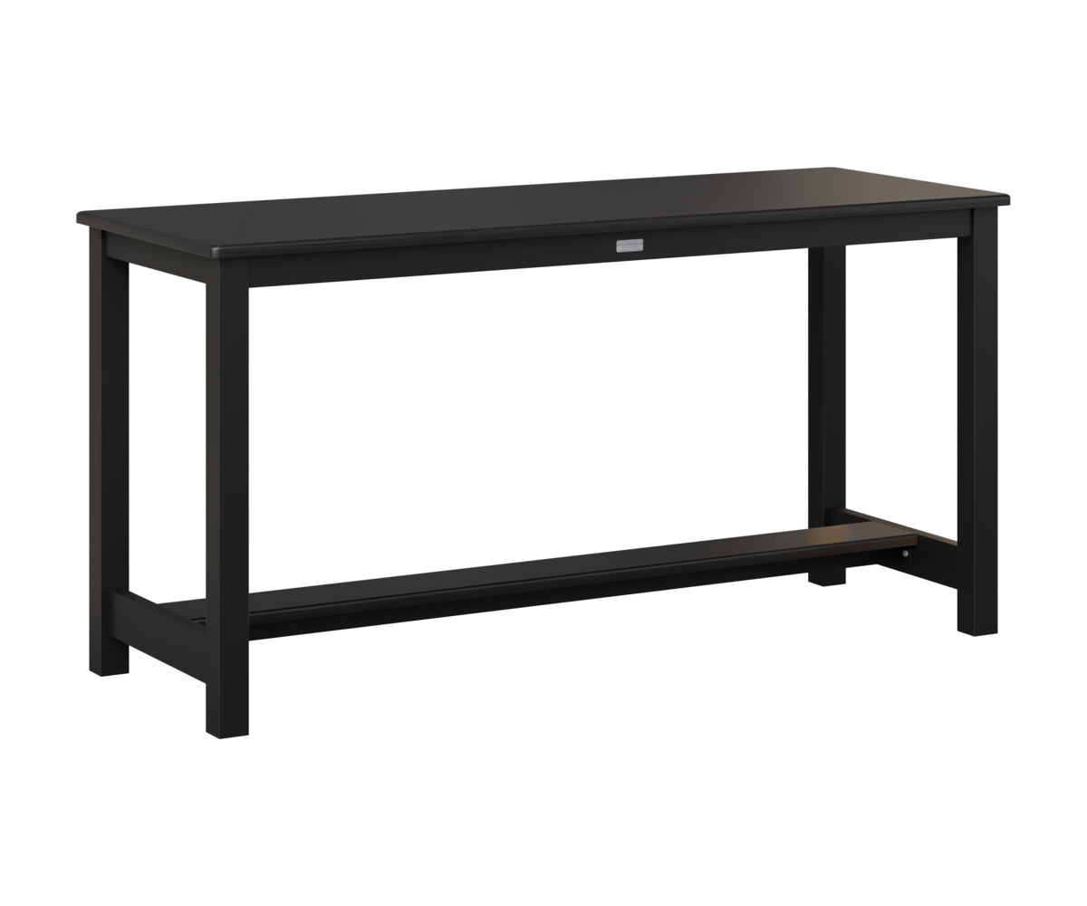 Berlin Gardens Balcony Table with Aluminum Base in Black, Hammered Black top