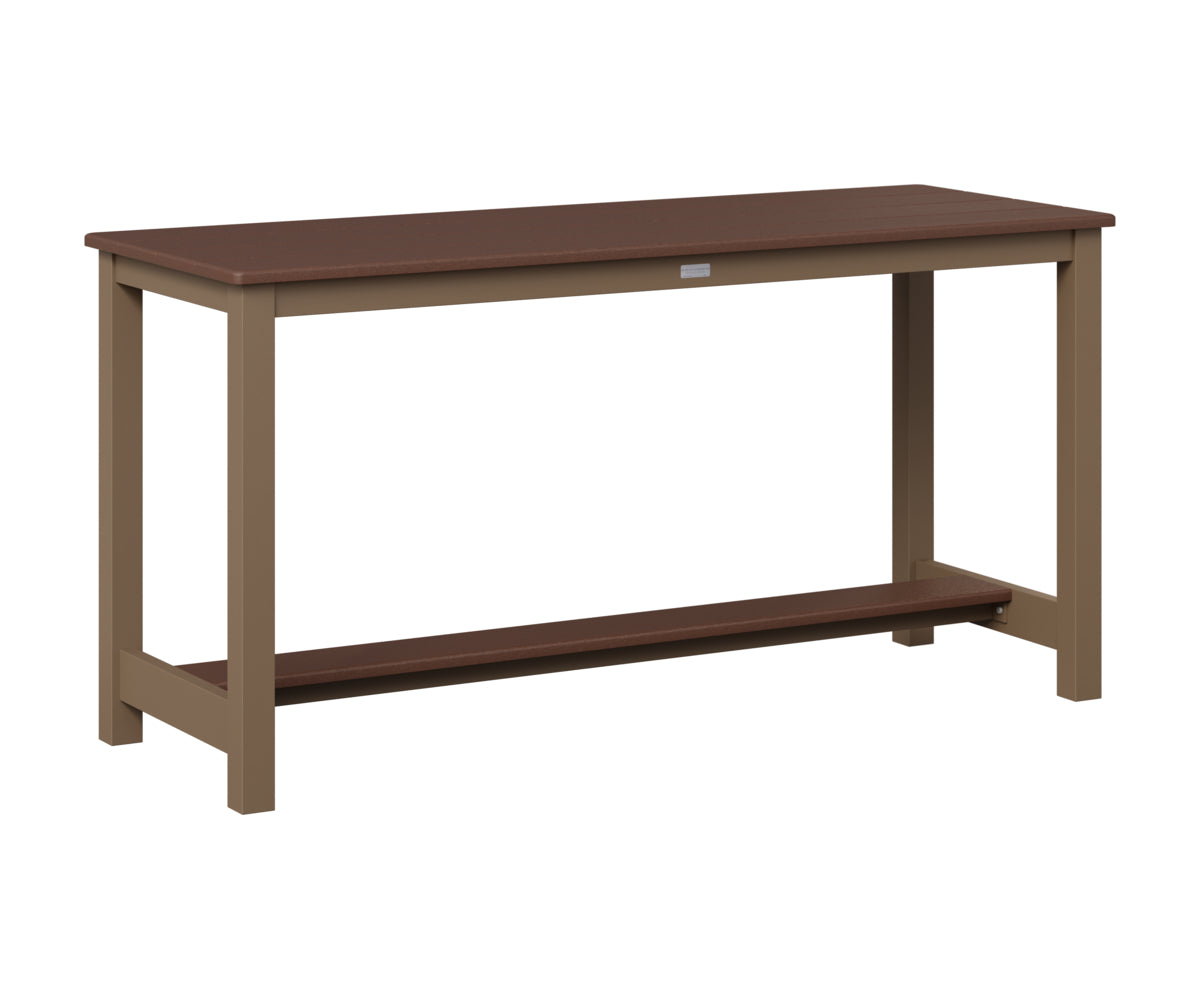 Berlin Gardens Balcony Table with Aluminum Base in Clay, Chocolate Brown top