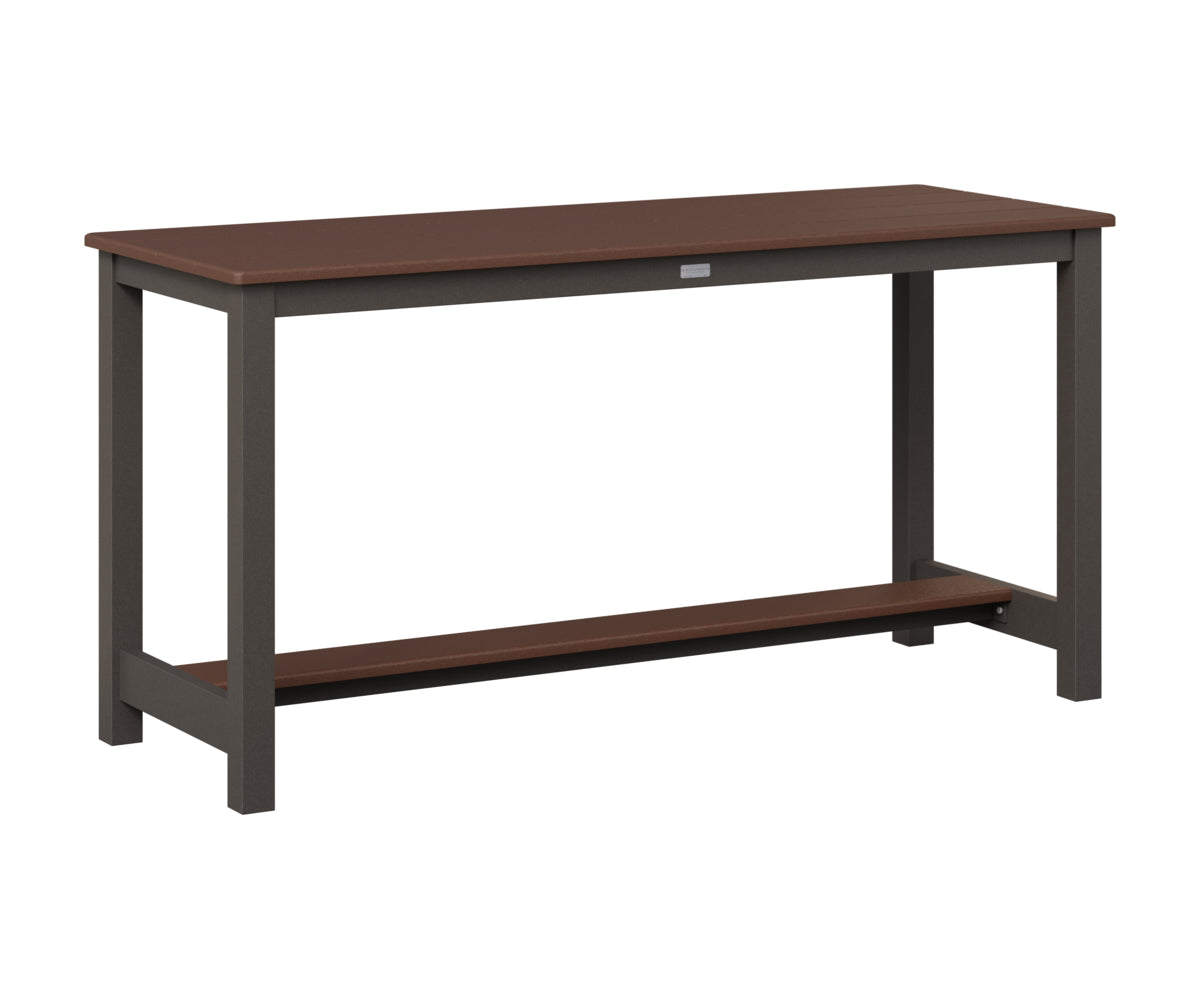 Berlin Gardens Balcony Table with Aluminum Base in Granite Speckle, Chocolate Brown top