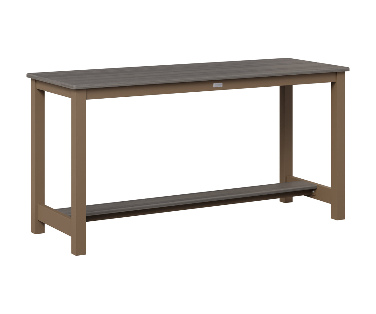Berlin Gardens Balcony Table with Aluminum Base in Clay, Coastal Gray top