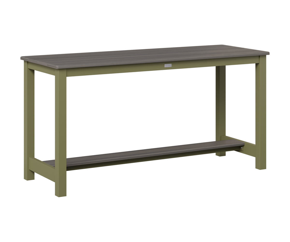 Berlin Gardens Balcony Table with Aluminum Base in Green Sage, Coastal Gray top