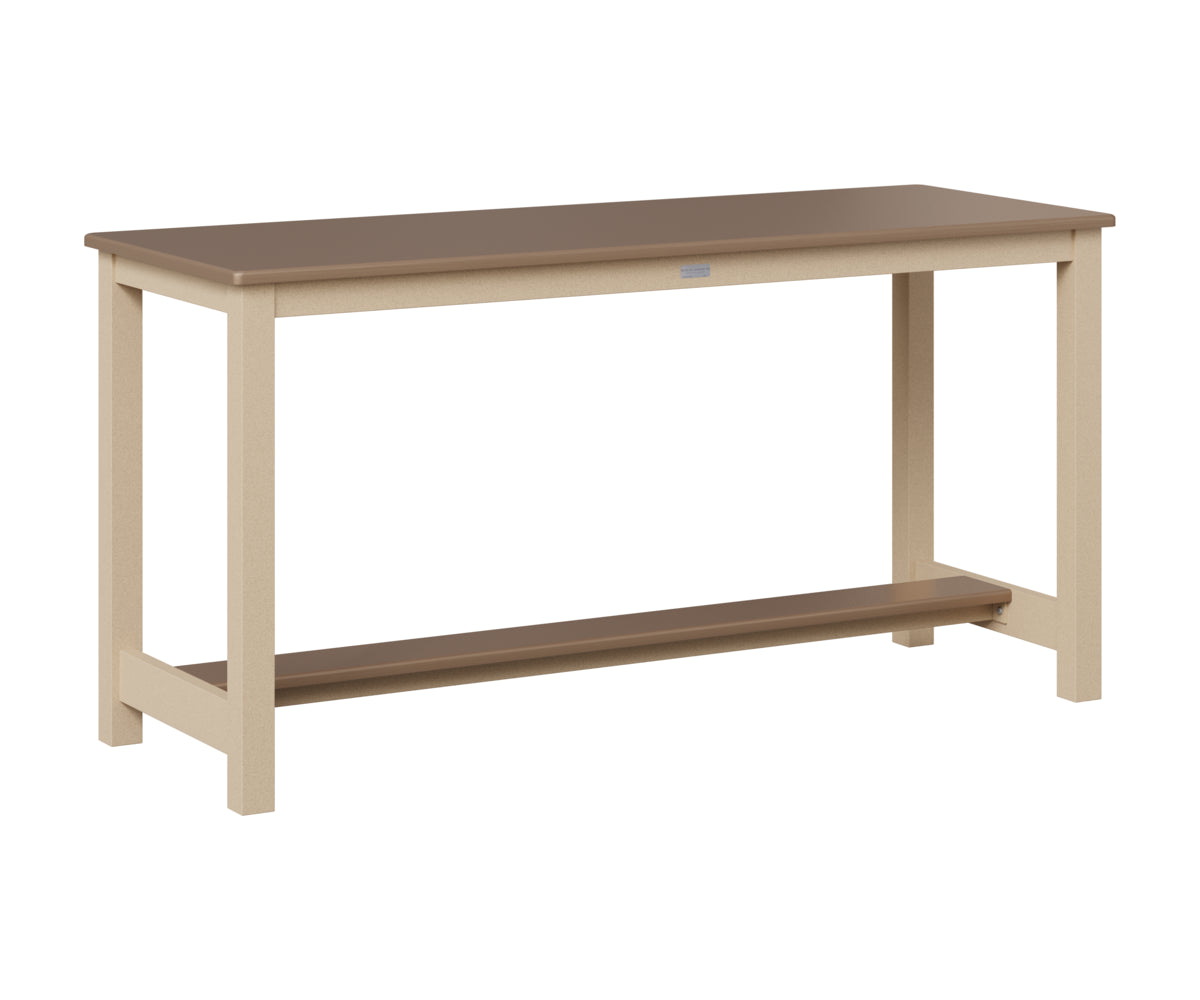 Berlin Gardens Balcony Table with Aluminum Base in Luna Multi, Hammered Bronze top