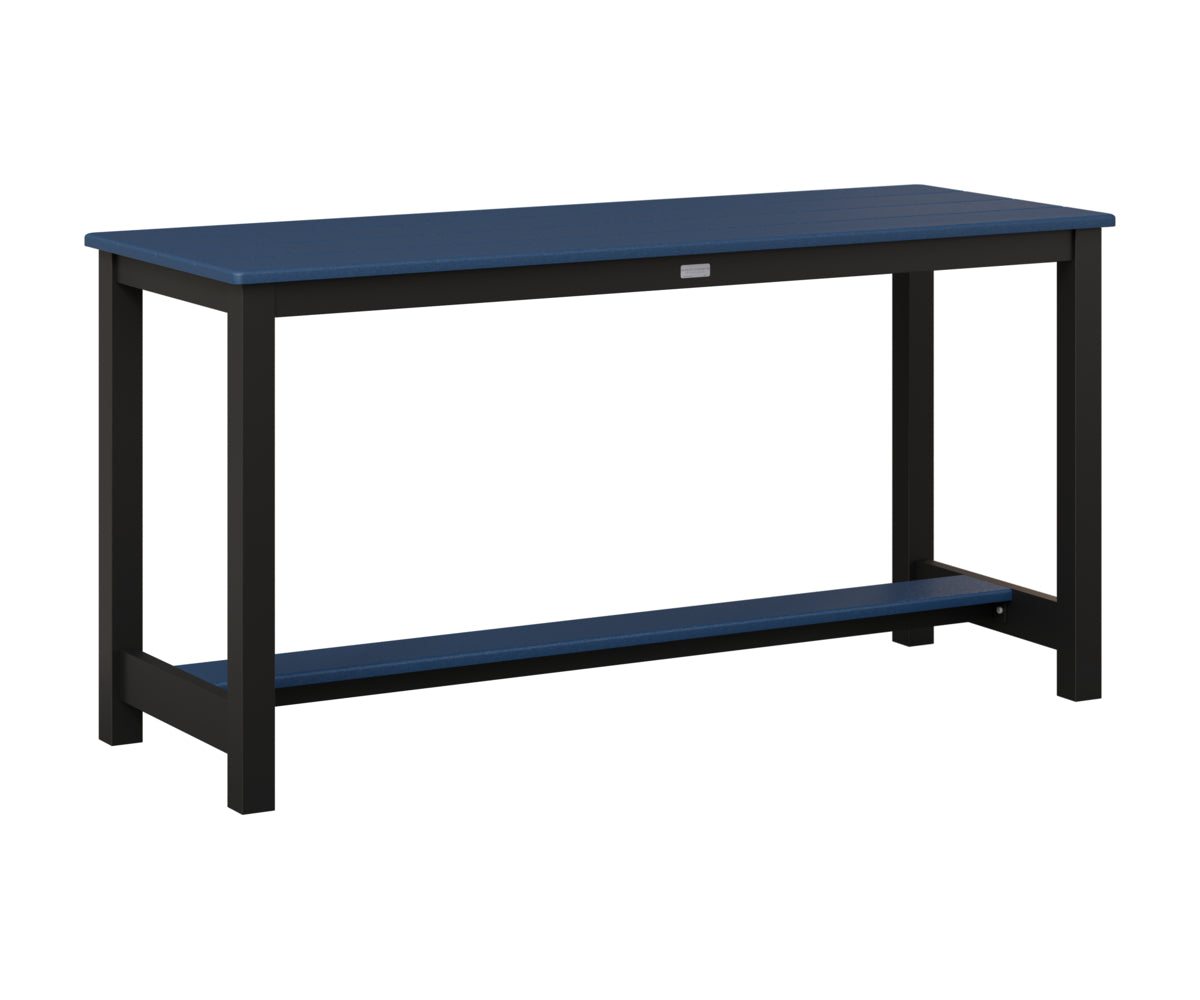 Berlin Gardens Balcony Table with Aluminum Base in Black, Navy Blue top