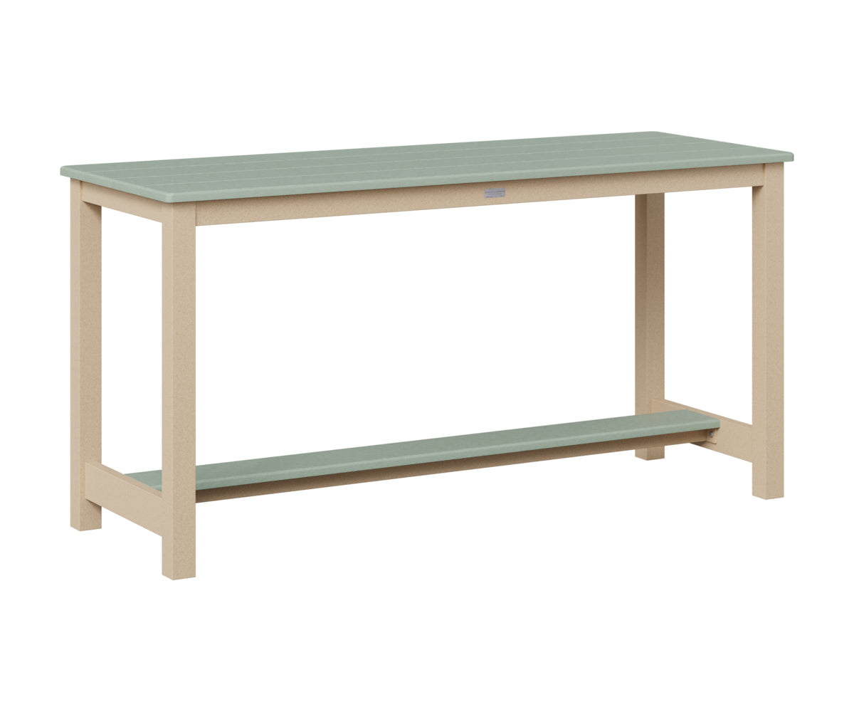 Berlin Gardens Balcony Table with Aluminum Base in Luna Multi, Sea Foam top