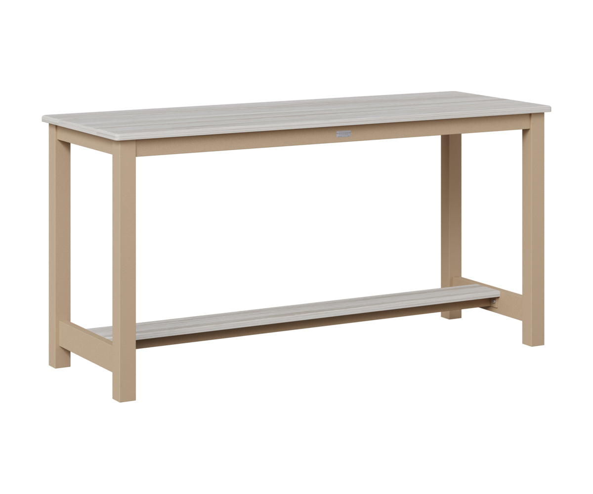 Berlin Gardens Balcony Table with Aluminum Base in Sahara Speckle, Seashell top