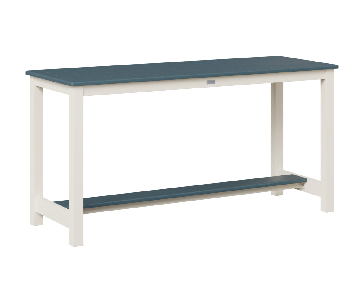 Berlin Gardens Balcony Table with Aluminum Base in White, Slate top