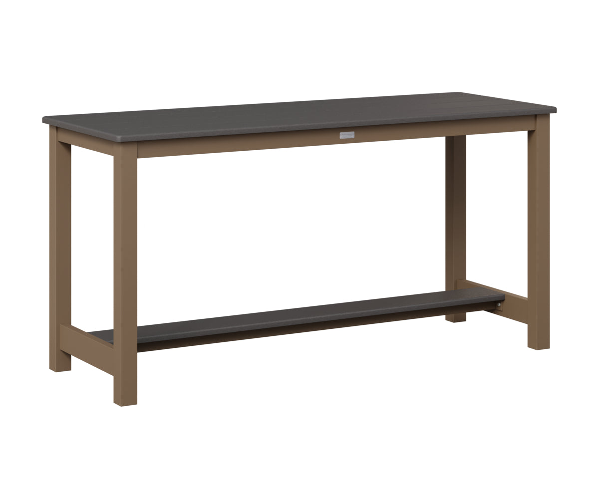Berlin Gardens Balcony Table with Aluminum Base in Clay, Smoke Gray top