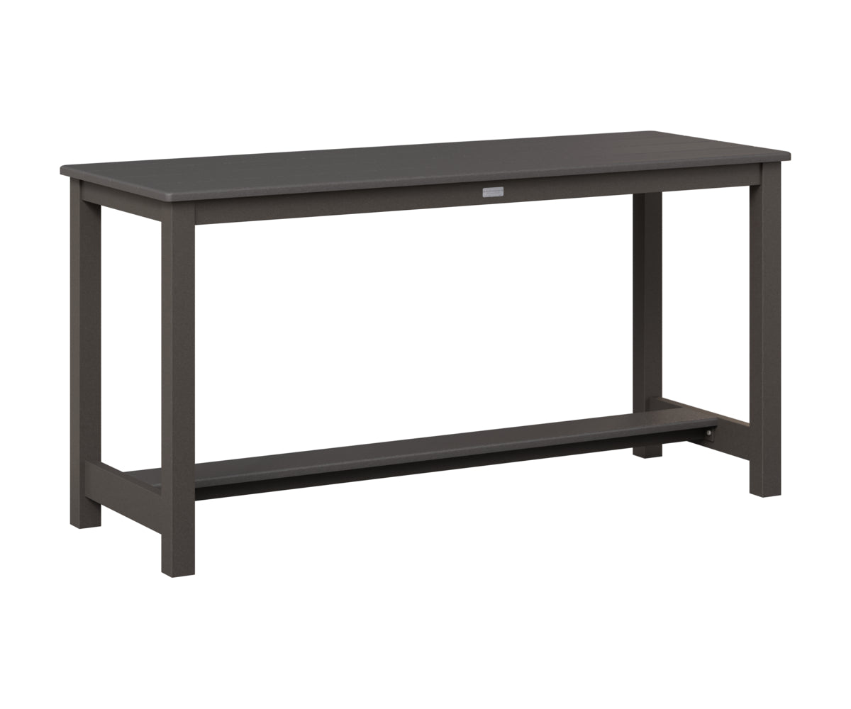 Berlin Gardens Balcony Table with Aluminum Base in Granite Speckle, Smoke Gray top