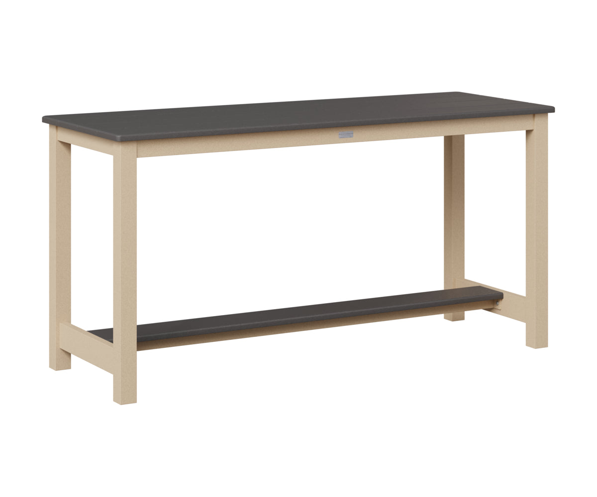 Berlin Gardens Balcony Table with Aluminum Base in Luna Multi, Smoke Gray top