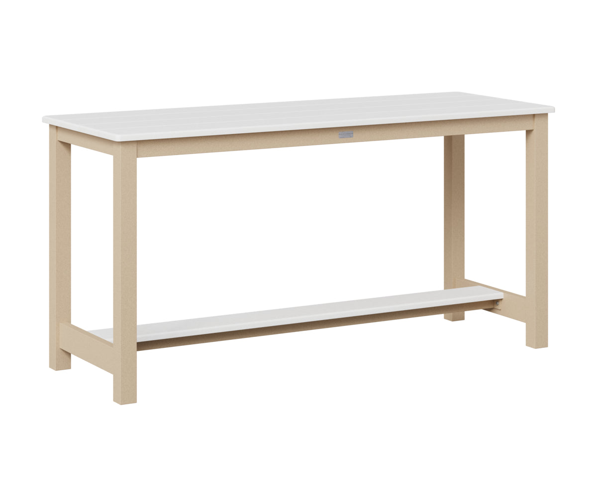 Berlin Gardens Balcony Table with Aluminum Base in Luna Multi, White top