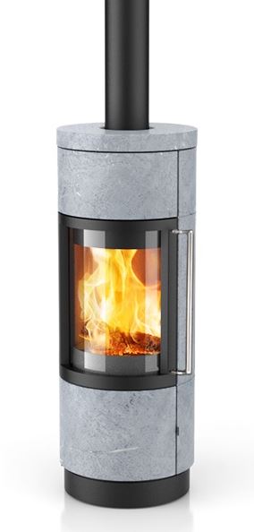 Hearthstone Bari TruHybrid Contemporary Black Steel Wood Stove (Model 8171)