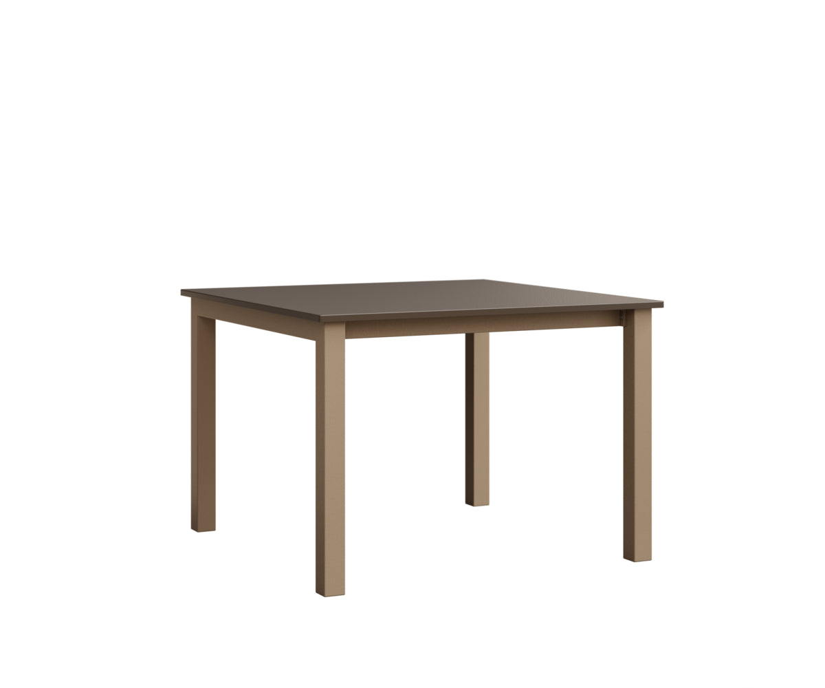 Berlin Gardens Berkley Expandable Table 42"x42" in Oak Wood Vein, Hammered Bronze top