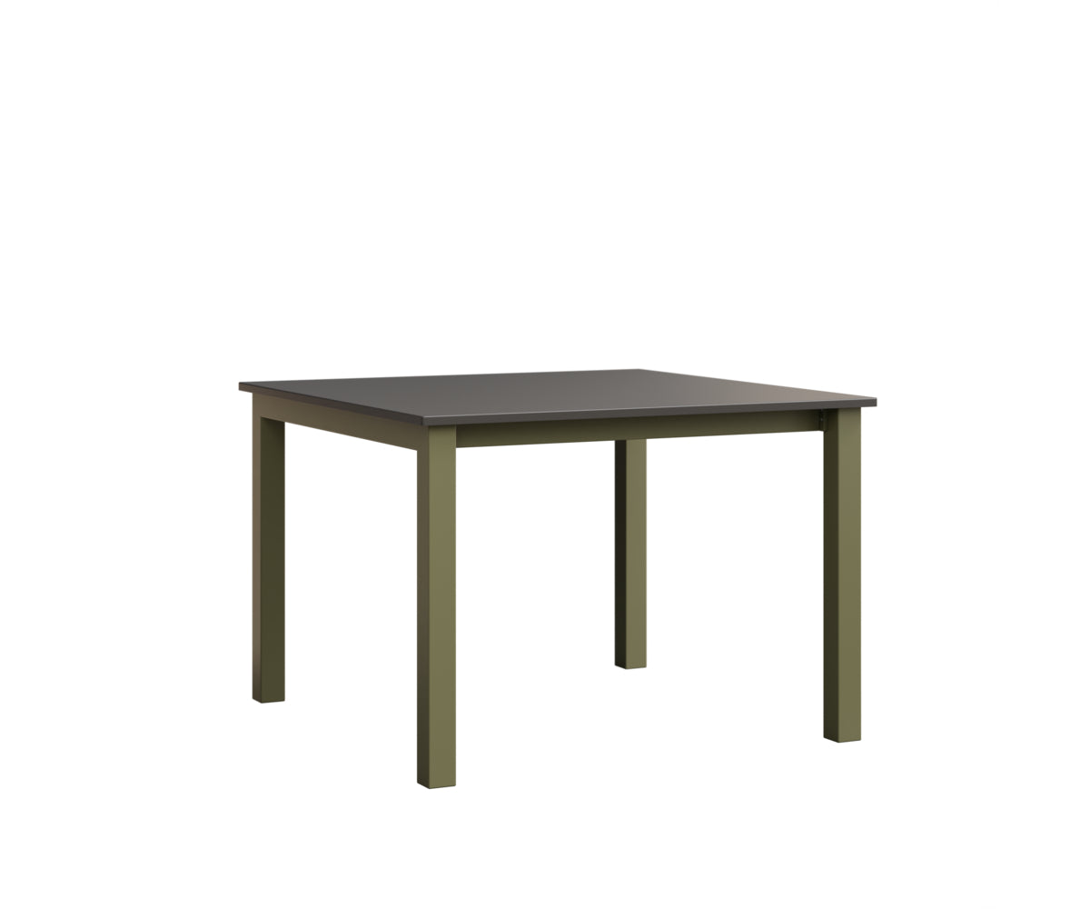 Berlin Gardens Berkley Expandable Table 42"x42" in Green Sage, Hammered Stainless top