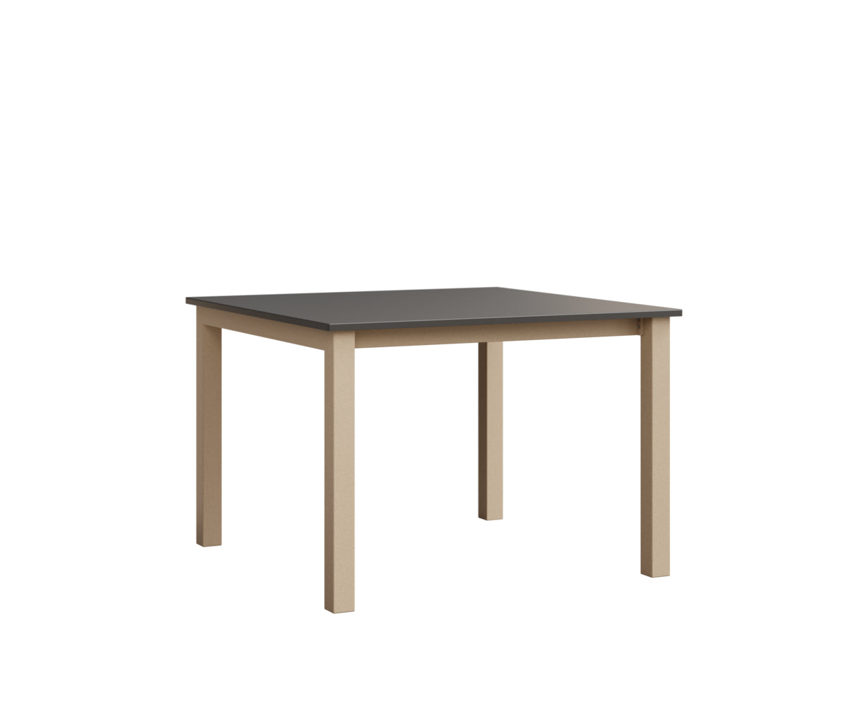 Berlin Gardens Berkley Expandable Table 42"x42" in Luna Multi, Hammered Stainless top