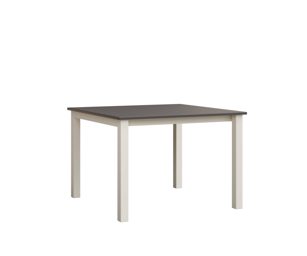 Berlin Gardens Berkley Expandable Table 42"x42" in White, MGP Graphite top