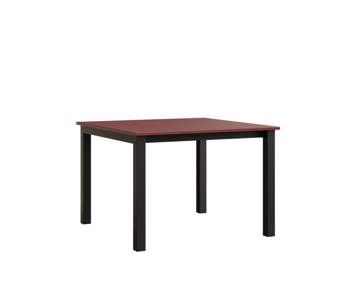 Berlin Gardens Berkley Expandable Table 42"x42" in Black, MGP Red top