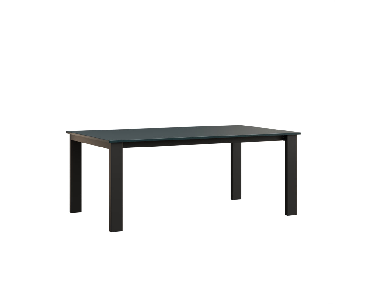 Berlin Gardens Berkley Expandable Table 42"x72" in Black, MGP Berry top