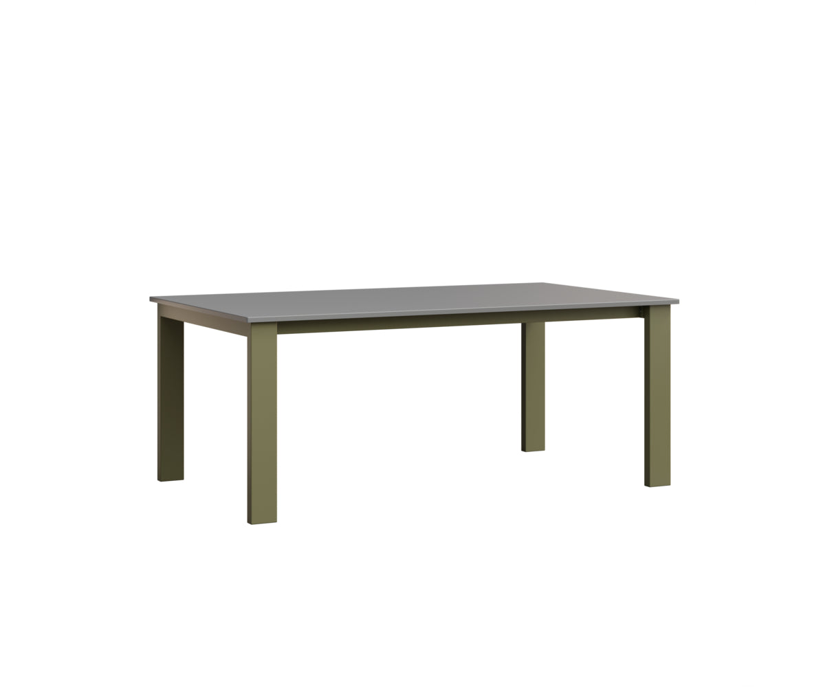 Berlin Gardens Berkley Expandable Table 42"x72" in Green Sage, MGP Fog top