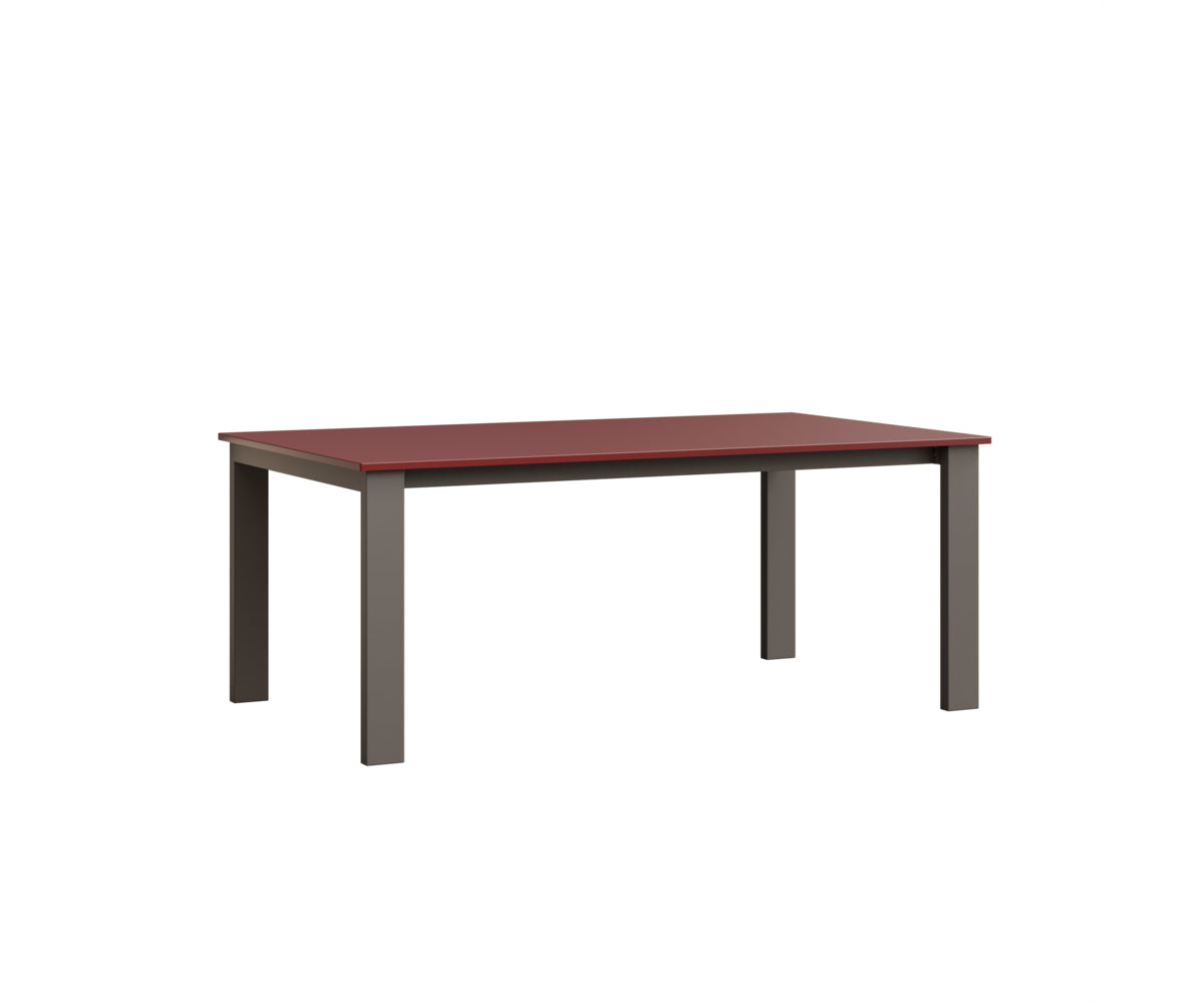 Berlin Gardens Berkley Expandable Table 42"x72" in Graphite, MGP Red top