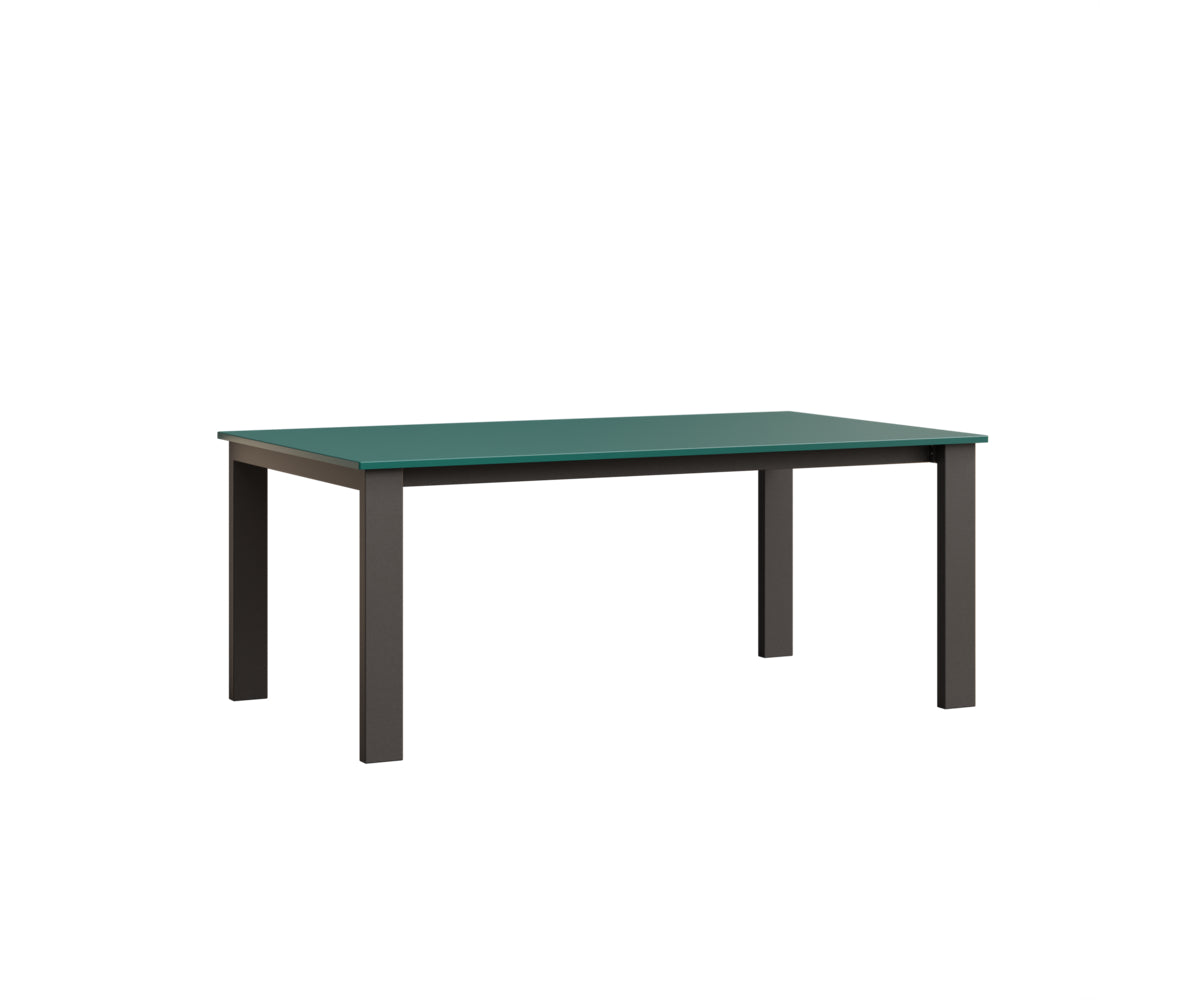 Berlin Gardens Berkley Expandable Table 42"x72" in Granite Speckle, MGP Teal top