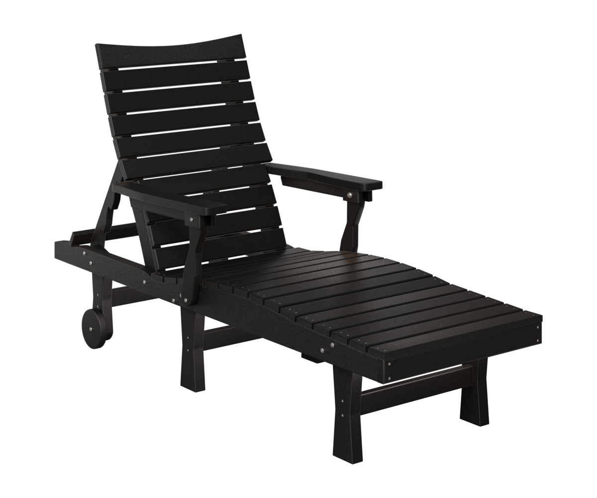 Berlin Gardens Bristol Chaise Lounge in Black