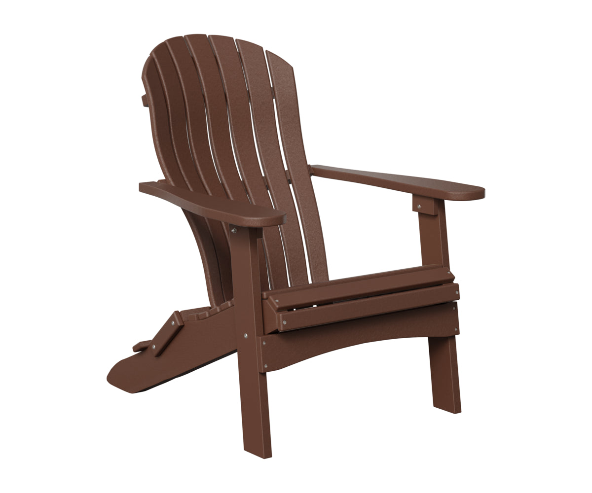 Berlin Gardens Contour Folding Adirondack in Chocolate Brown