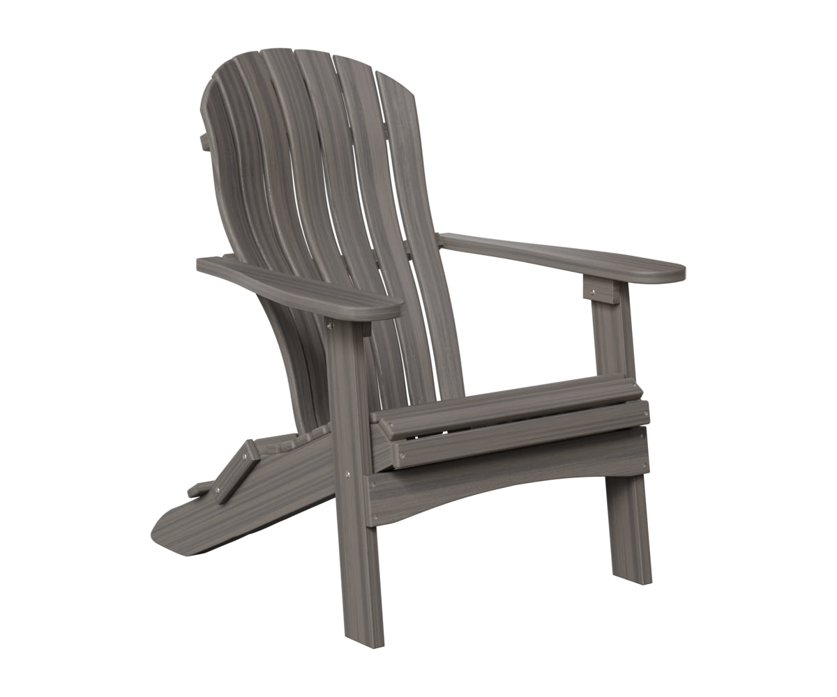 Berlin Gardens Contour Folding Adirondack in Coastal Gray