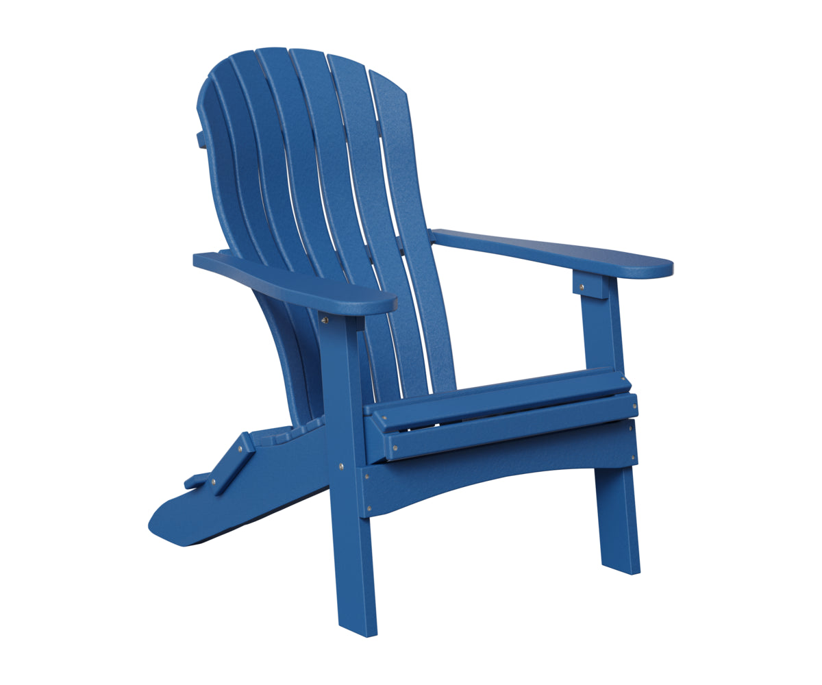 Berlin Gardens Contour Folding Adirondack in Pacific Blue