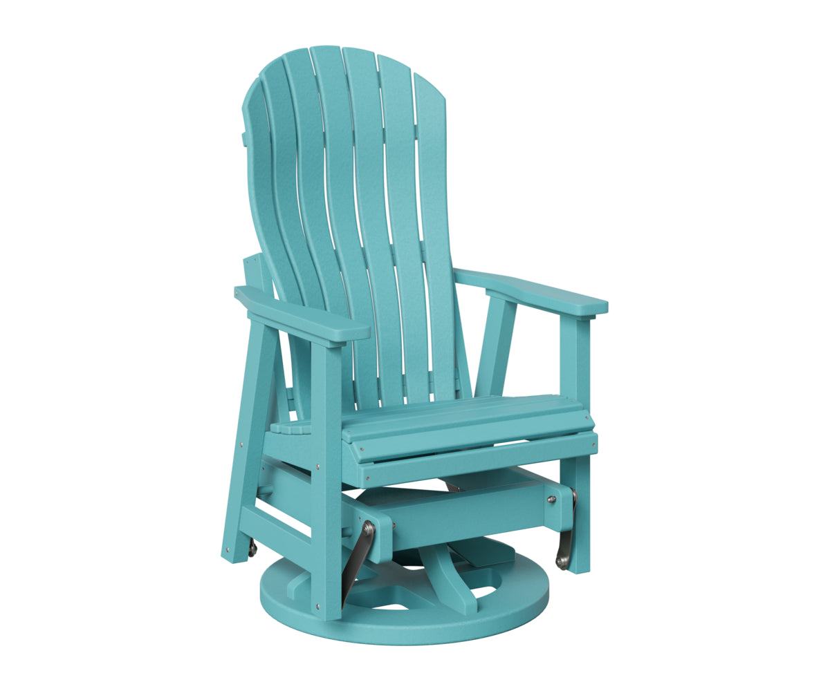 Berlin Gardens Contour Swivel Glider in Aruba Blue