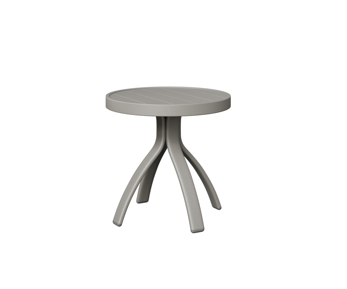 Berlin Gardens Murphy End Table in Platinum Silver