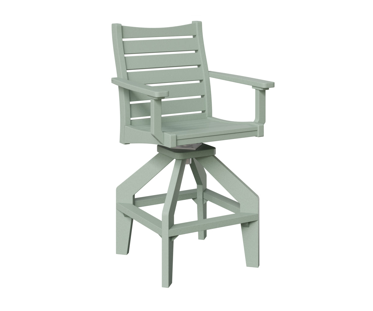 Berlin Gardens Bristol Swivel Bar Chair in Sea Foam